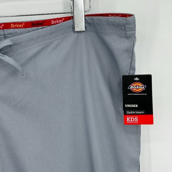 Dickies EDS Signature gray adjustable drawstring waist unisex scrub pants - Picture 3 of 8